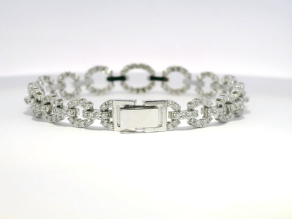 3.31CT Diamond Bracelet 14k White Gold