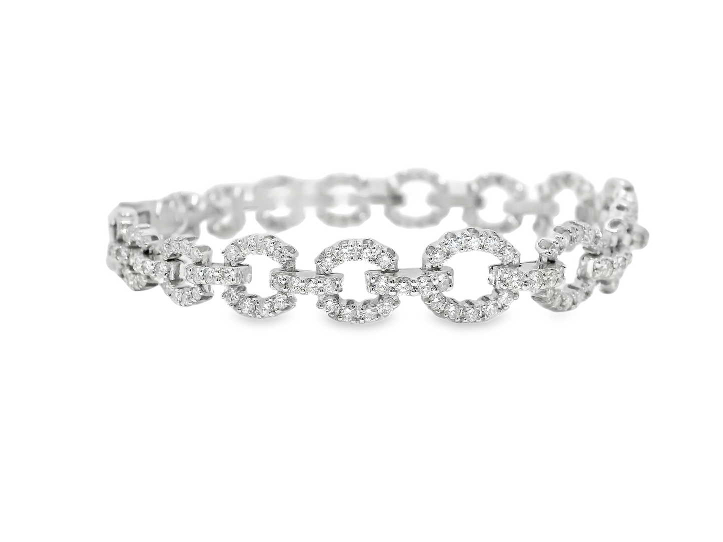 3.31CT Diamond Bracelet 14k White Gold