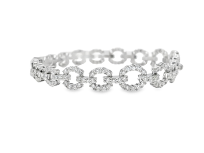 3.31CT Diamond Bracelet 14k White Gold