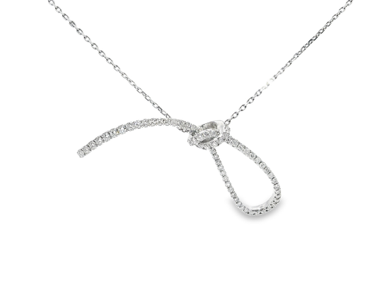 0.70CT Diamond Pendant 14k White Gold