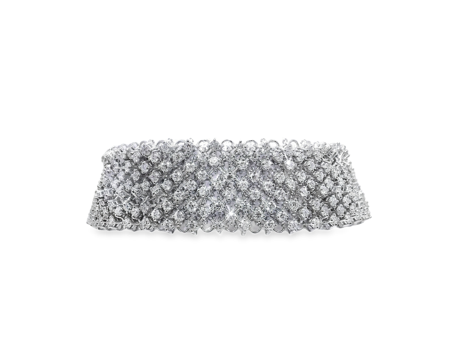 8.73CT Diamond Bracelet 18k White Gold
