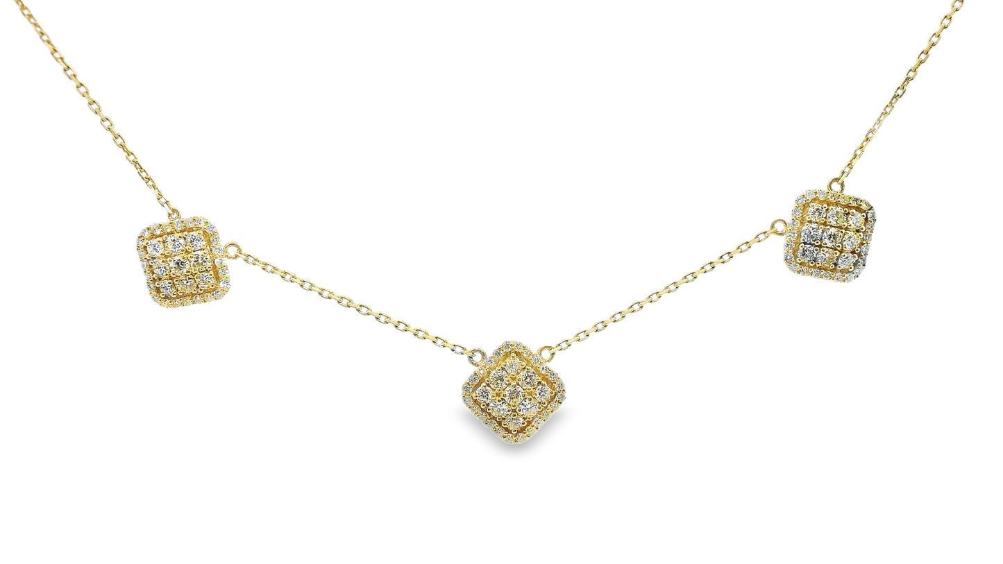 1.62CT Diamond Pendant 14k Yellow Gold