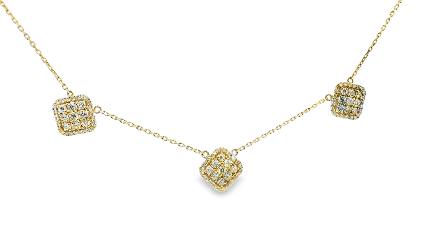 1.62CT Diamond Pendant 14k Yellow Gold