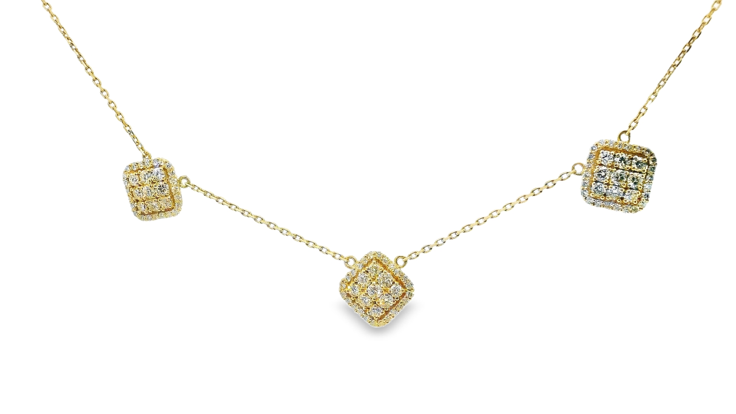 1.62CT Diamond Pendant 14k Yellow Gold