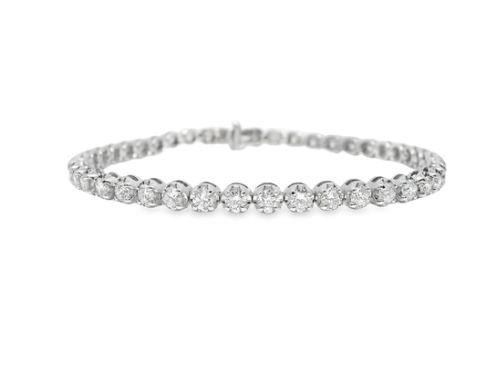 3.96CT Diamond Bracelet 18k White Gold