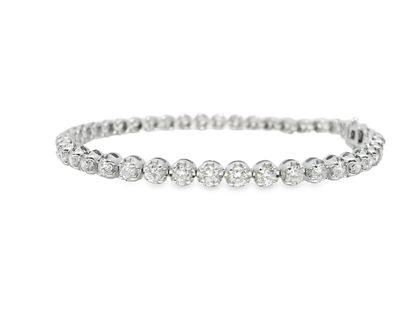 3.96CT Diamond Bracelet 18k White Gold