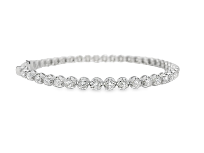 3.96CT Diamond Bracelet 18k White Gold