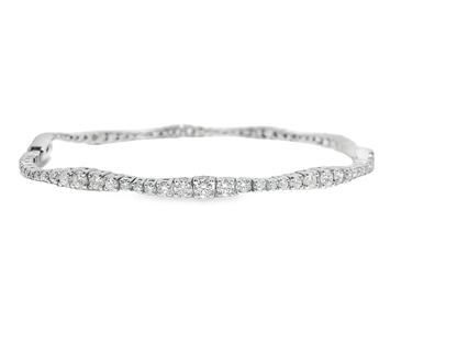 2.38CT Diamond Bracelet 14k White Gold