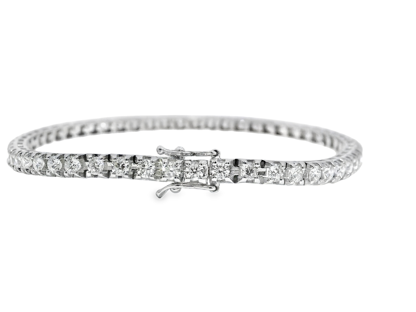 3.13CT Diamond Bracelet 18k White Gold