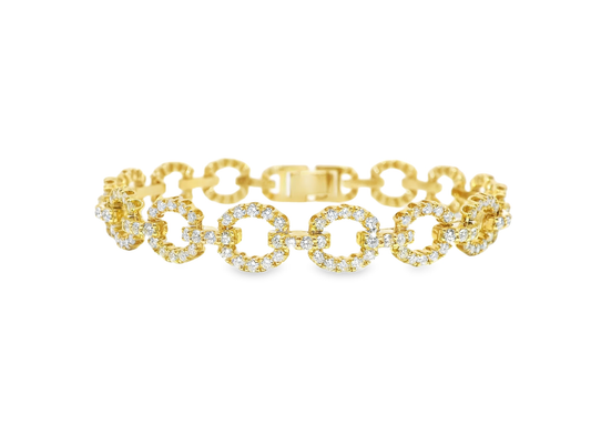 4.33CT Diamond Bracelet 14k Yellow Gold