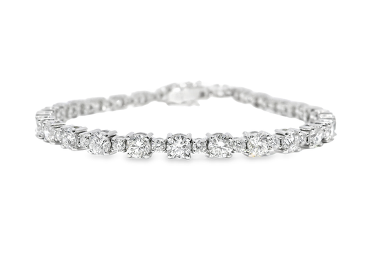 7.79CT Diamond Bracelet 14k White Gold
