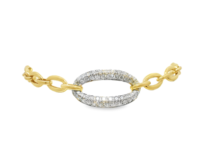 0.62CT Diamond Bracelet 18k Yellow Gold