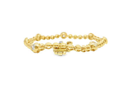 1.06CT Diamond Bezel Bracelet 14k Yellow Gold