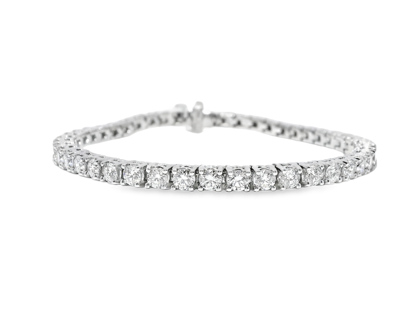 5.58CT Diamond Tennis Bracelet 14k White Gold