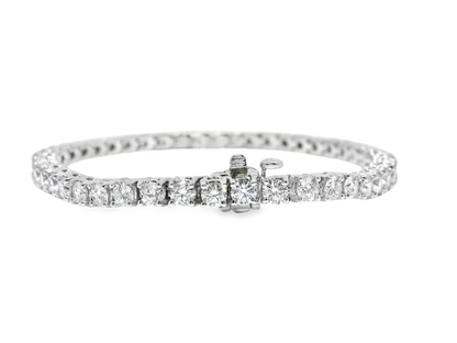 5.58CT Diamond Tennis Bracelet 14k White Gold
