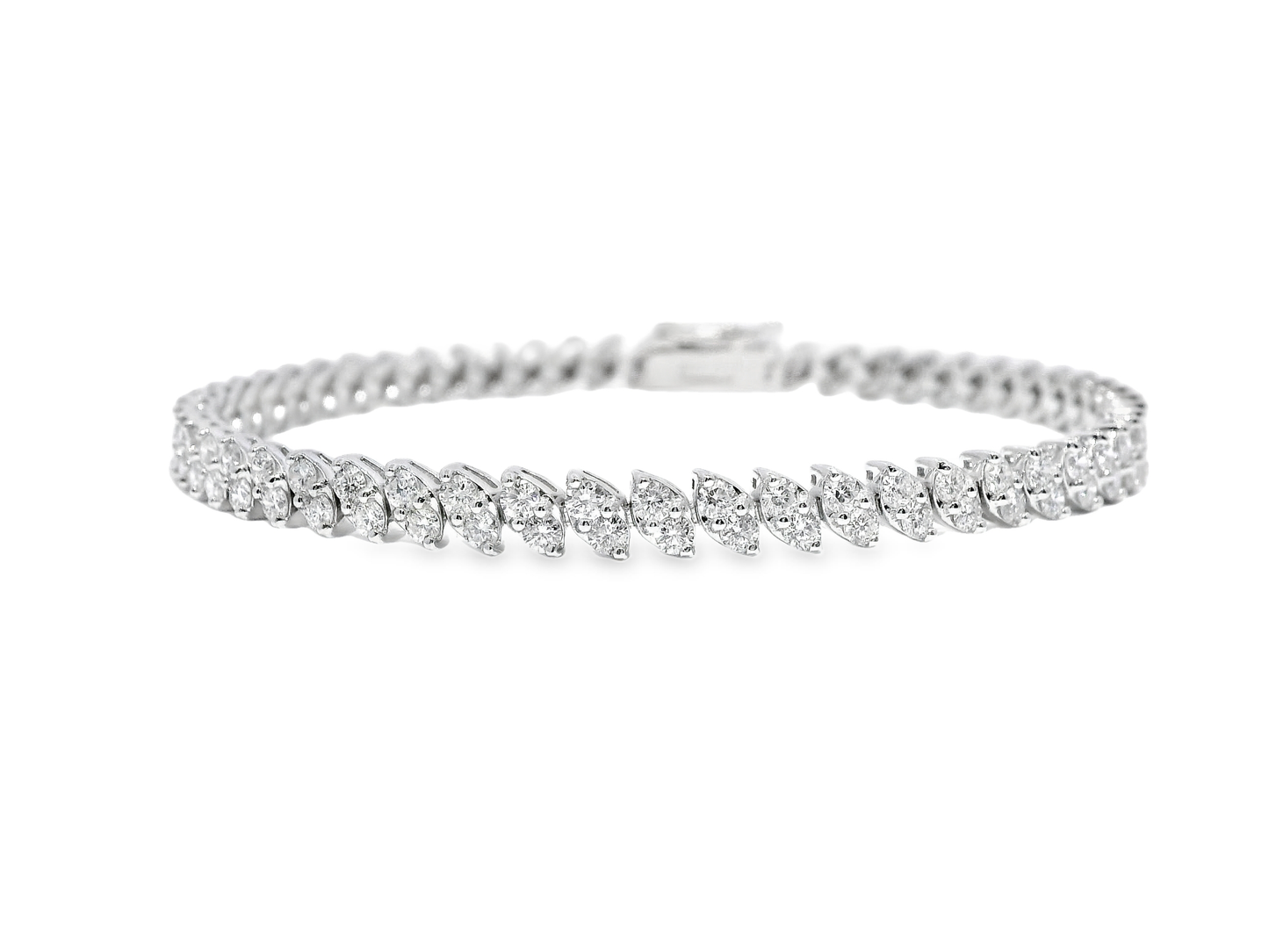 3.47Ct Diamond Bracelet 14k White Gold