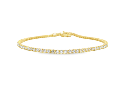 2.12CT Diamond Bracelet 14k Yellow Gold