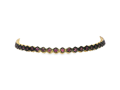 1.16CT Pink Sapphire Bracelet 14k Rose Gold