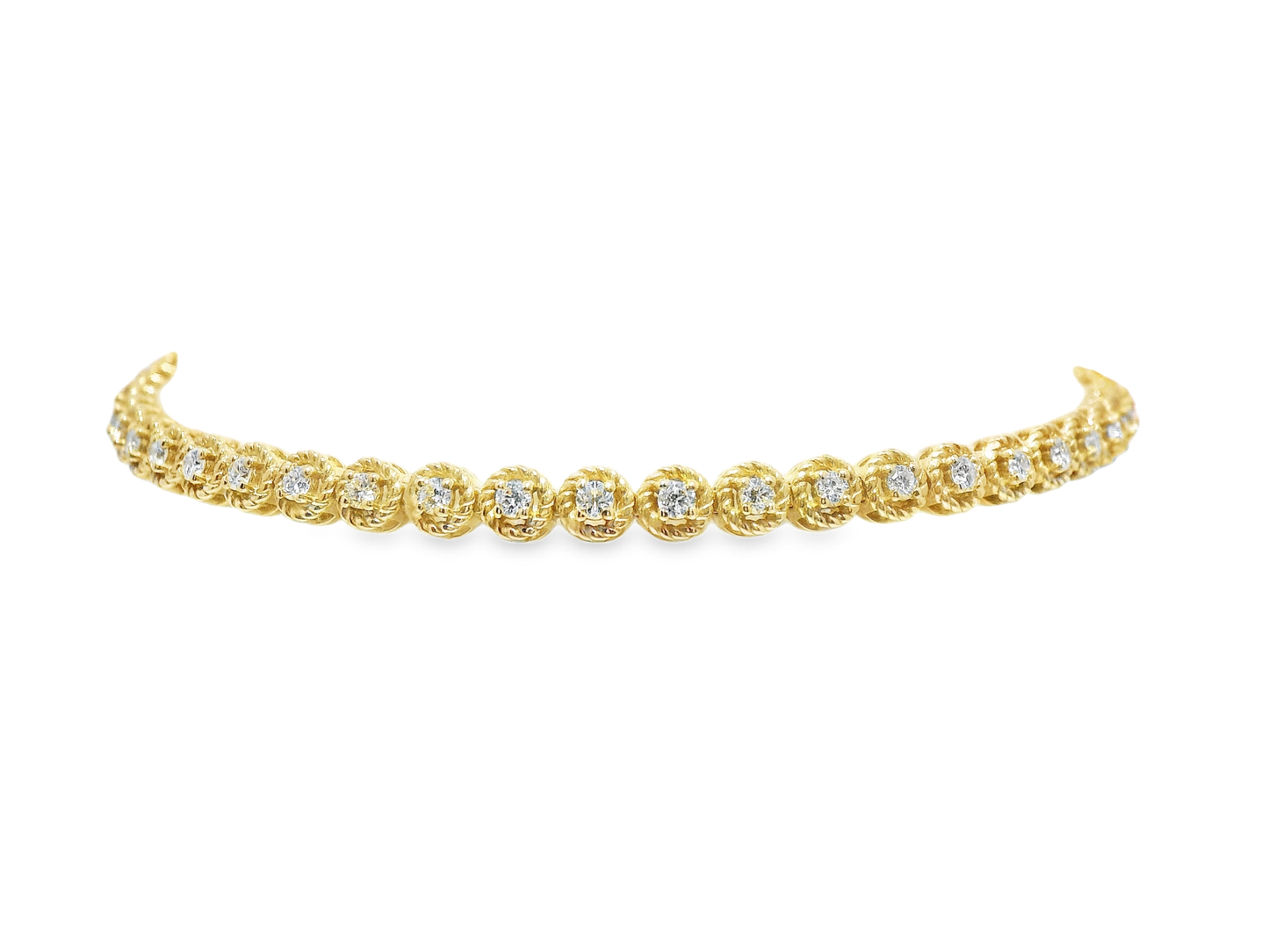 0.73CT Diamond Bracelet 14k Yellow Gold