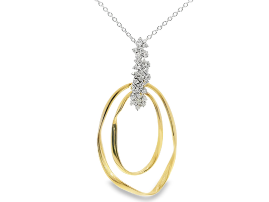 0.39CT Diamond 14k Yellow Gold Pendant