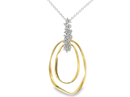 0.39CT Diamond 14k Yellow Gold Pendant