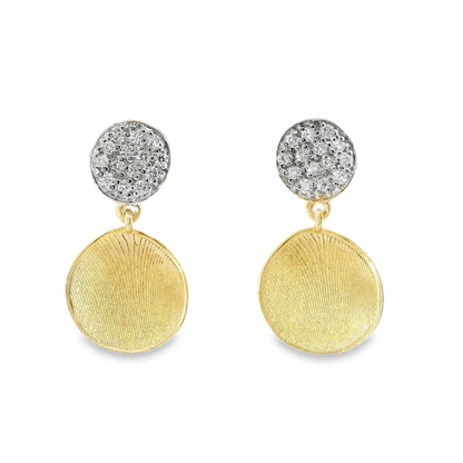 0.28CT Diamond Disc Fashion Earring 14k Yellow Gold