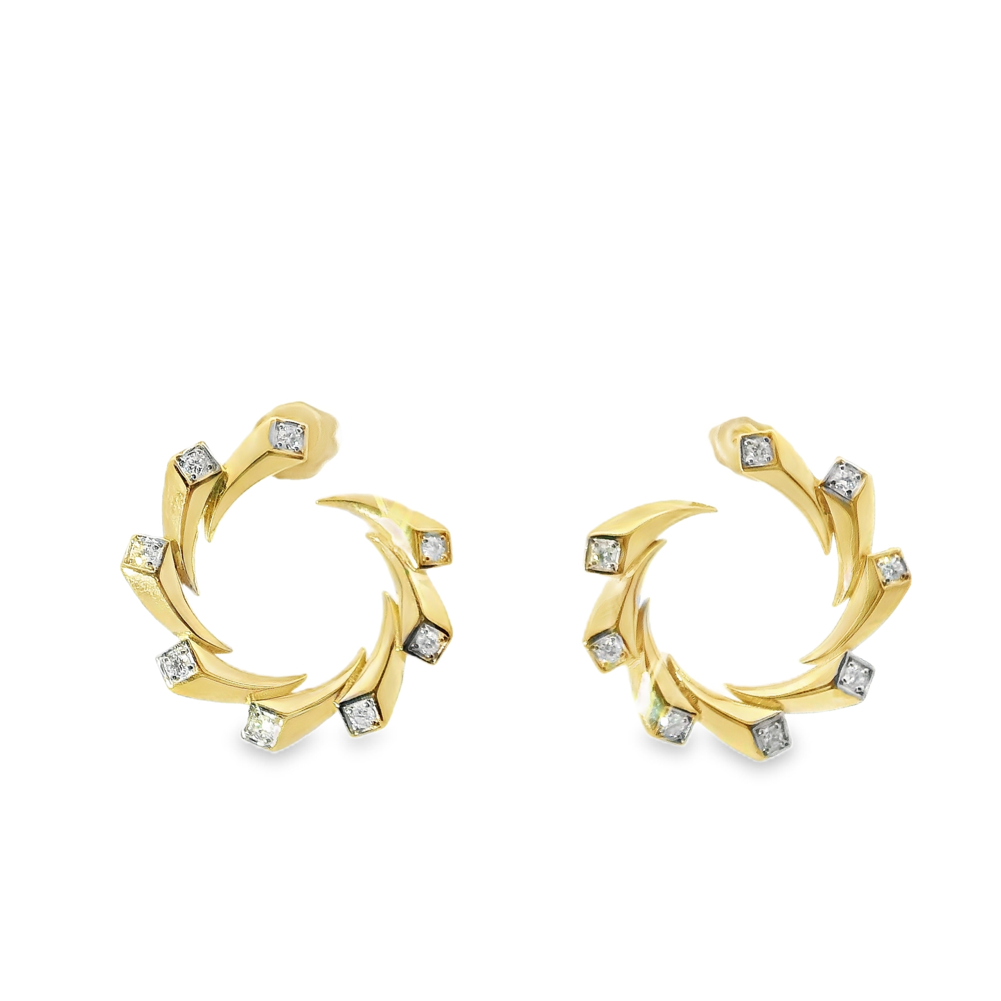 0.40CT Diamond Fashion Earring 14k Yellow Gold