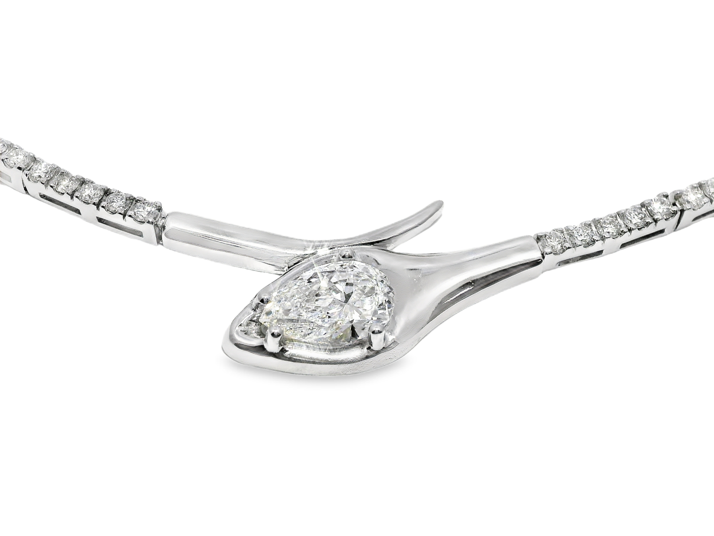 2.69CT Diamond 1.23CT Clear Lab Certified Stone 14k White Gold