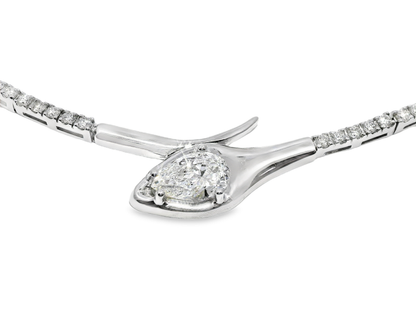 2.69CT Diamond 1.23CT Clear Lab Certified Stone 14k White Gold