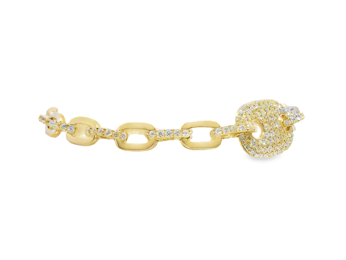 2.04CT Diamond Bracelet 14k Yellow Gold