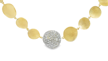 2.21CT Diamond Disc Fashion Necklace 14k Yellow Gold