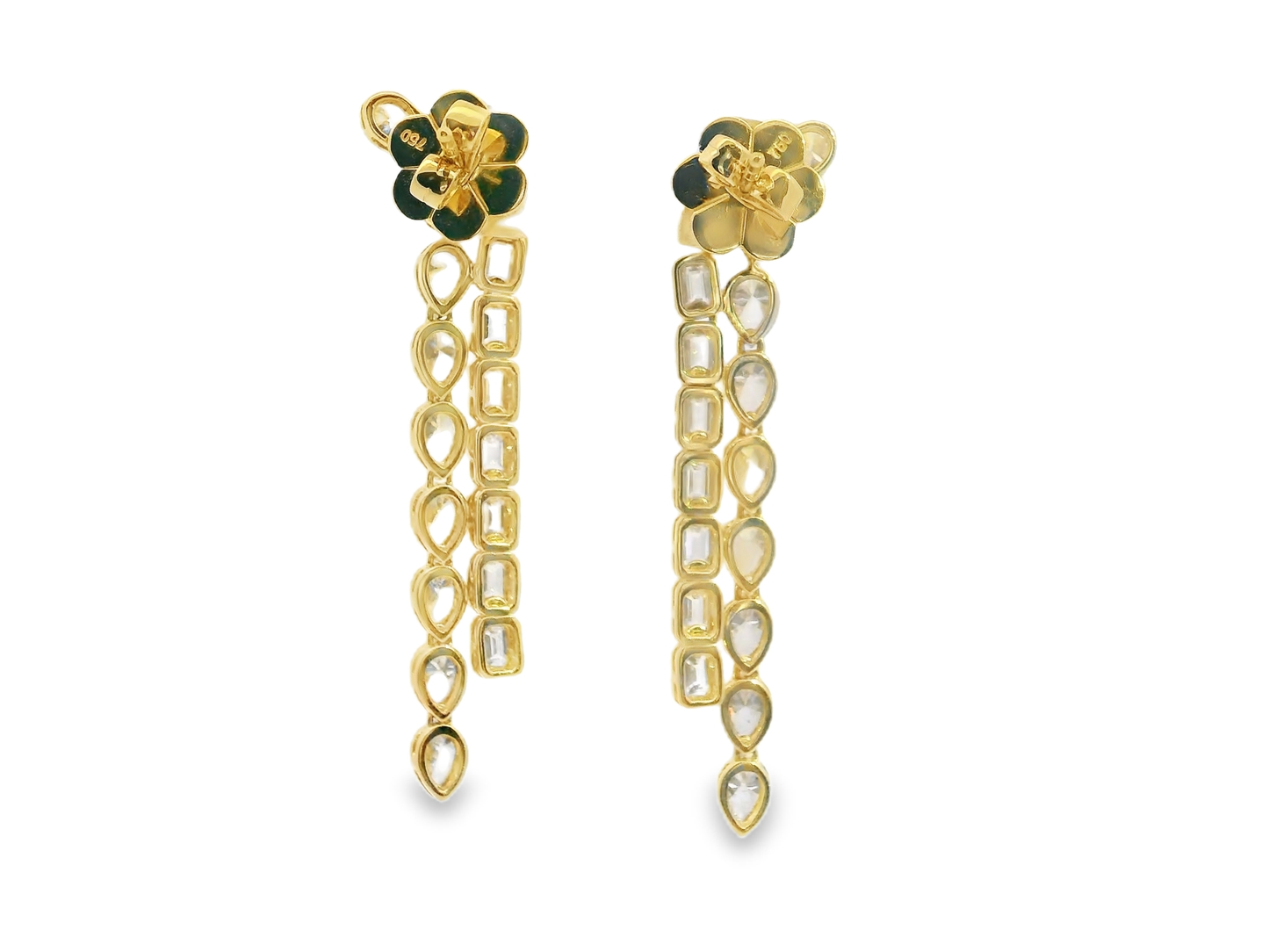 5.15CT Diamond Fashion Earring 18k Yellow Gold