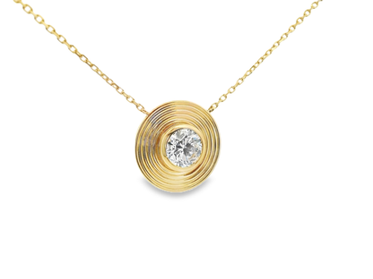 1.05CT Lab Diamond Pendant 14k Yellow Gold