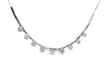 3.22CT Lab Diamond Necklace 14k White Gold
