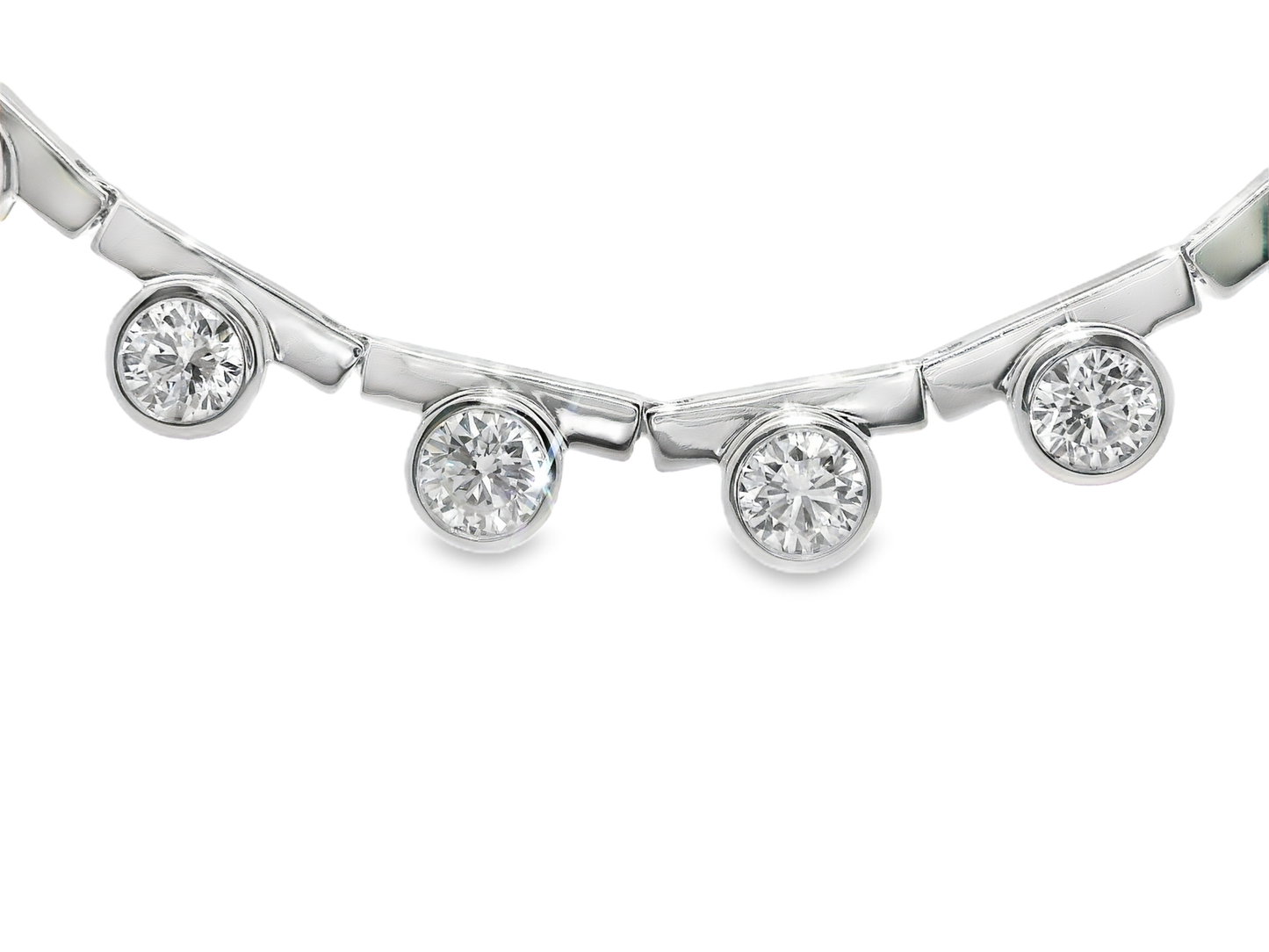 3.22CT Lab Diamond Necklace 14k White Gold