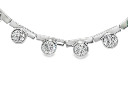3.22CT Lab Diamond Necklace 14k White Gold