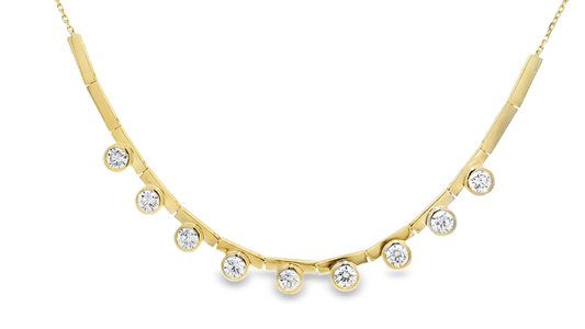 3.22CT Lab Diamond Necklace 14k Yellow Gold