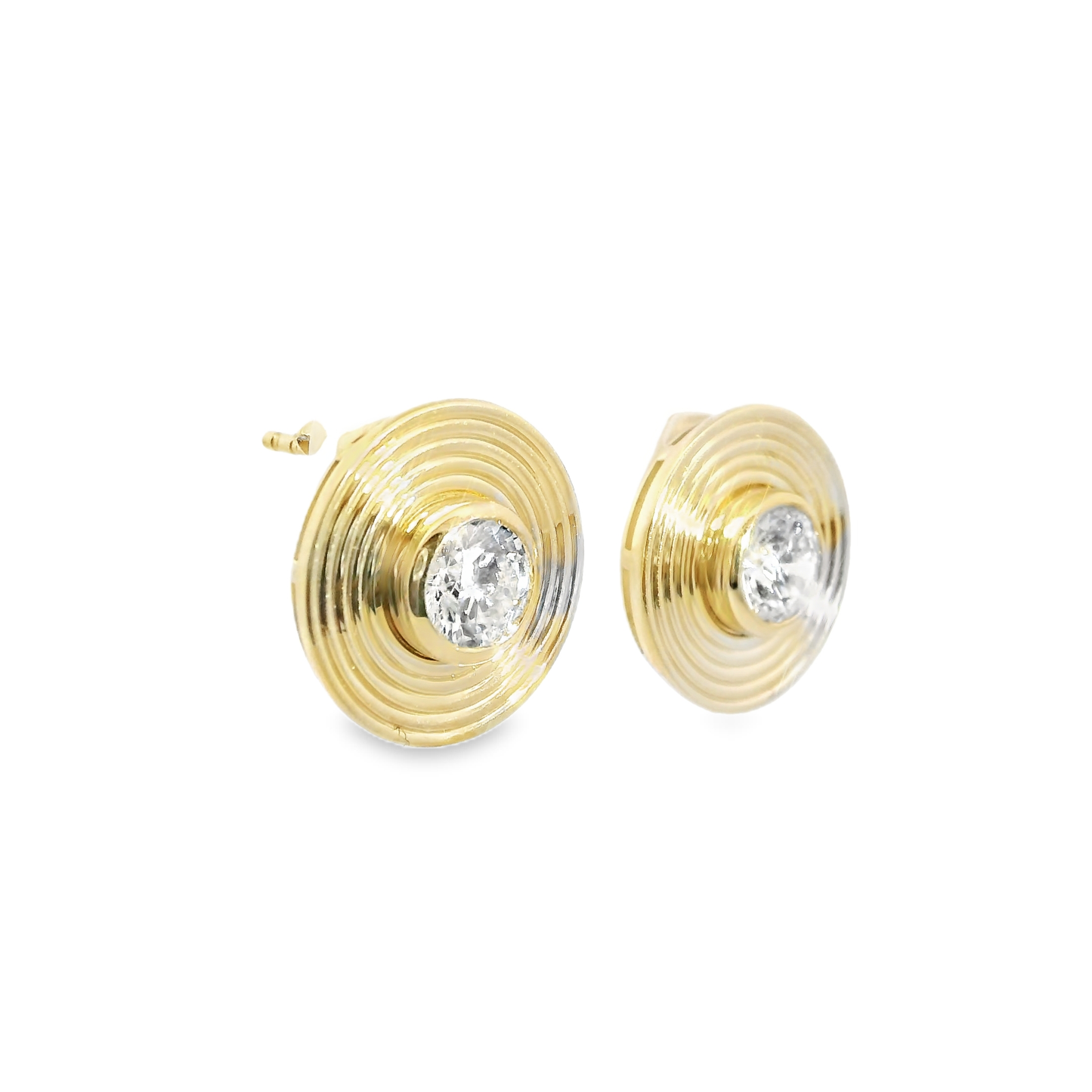 1.07CT Lab Diamond Earring 14k Yellow Gold