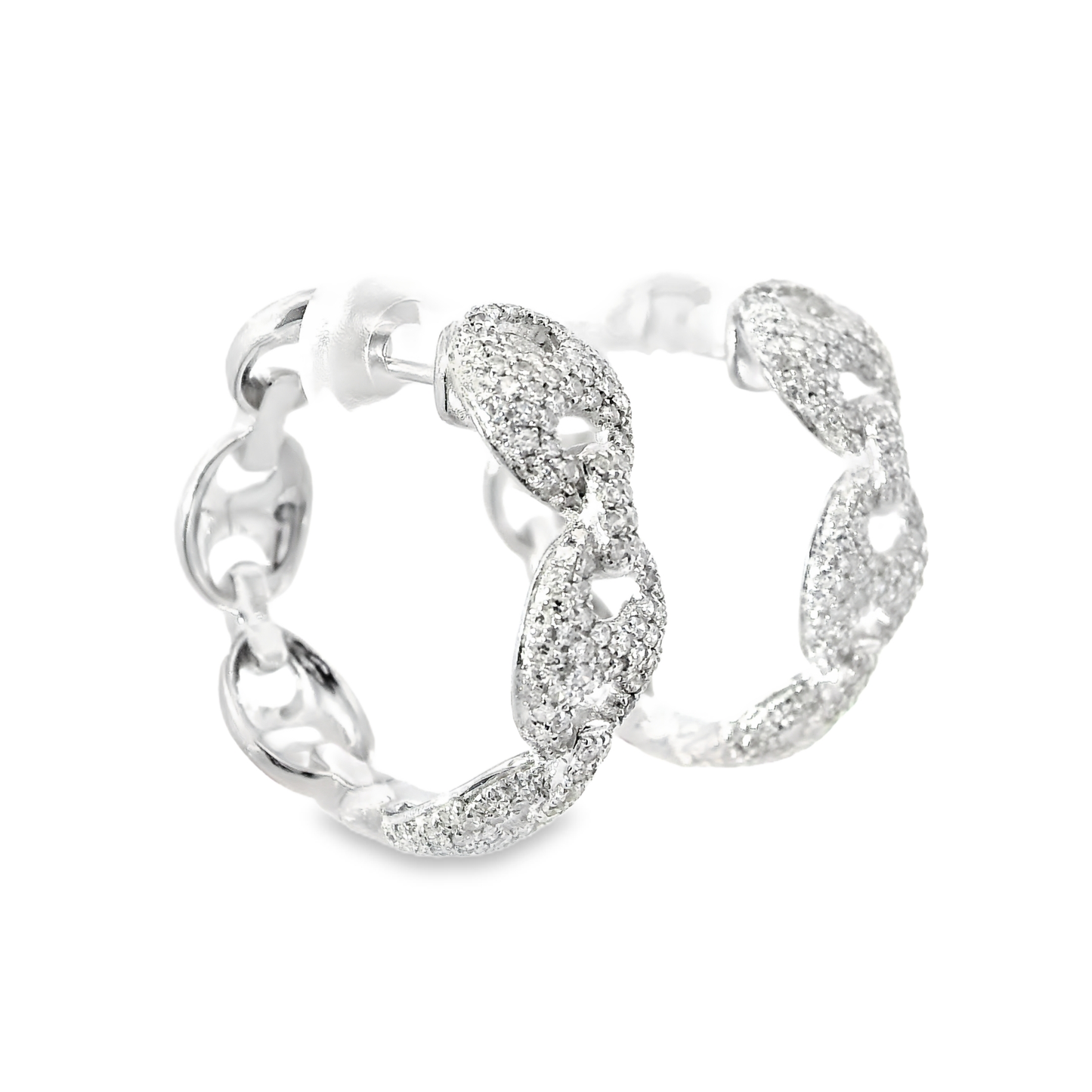 1.10CT Diamond 14k White Gold Earring