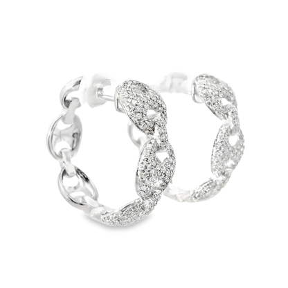 1.10CT Diamond 14k White Gold Earring