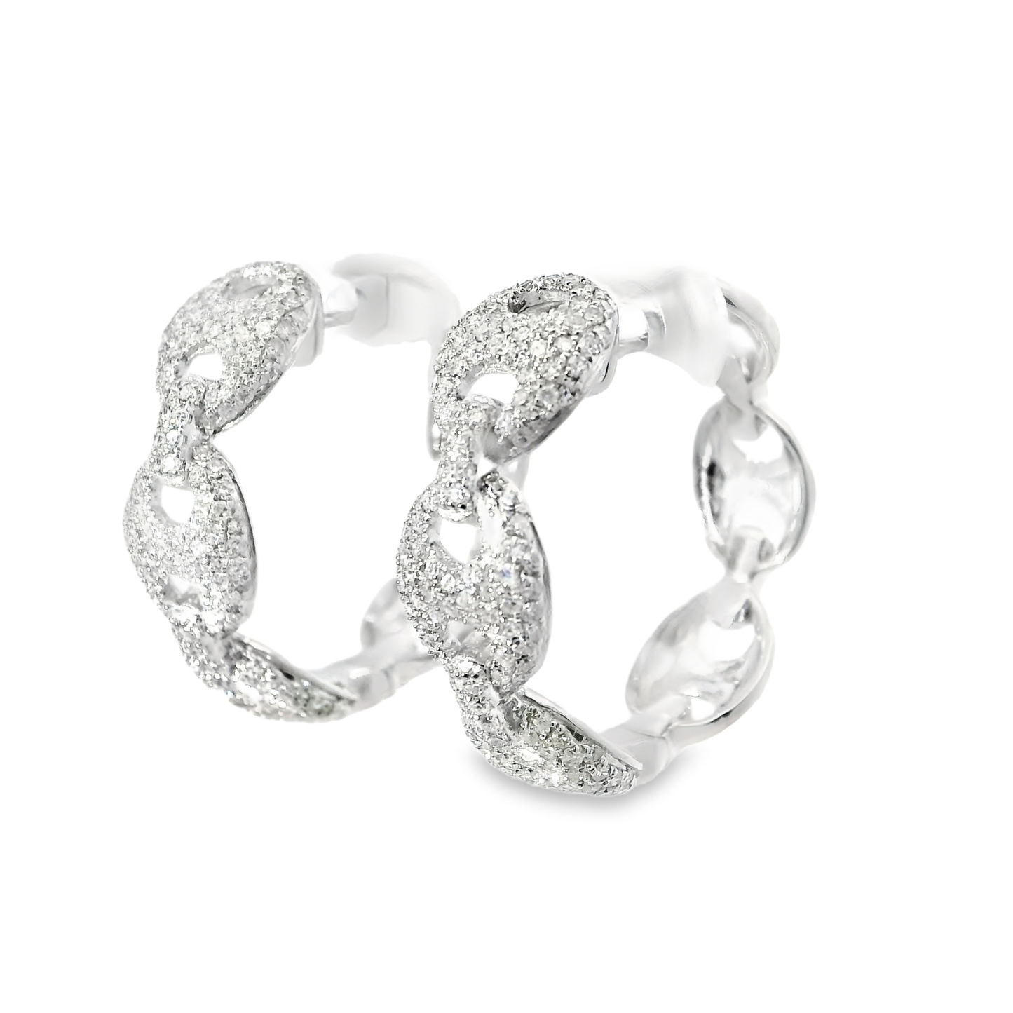 1.10CT Diamond 14k White Gold Earring