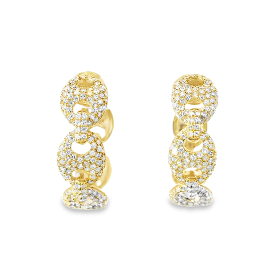 1.10CT Diamond 14k Yellow Gold Earring
