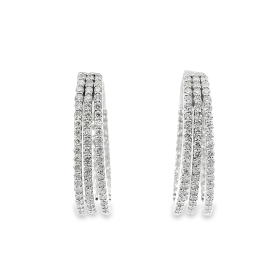 1.84CT Diamond 14k White Gold Earring