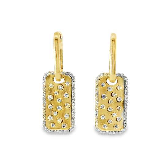 0.58CT Diamond 14k Yellow Gold Earring