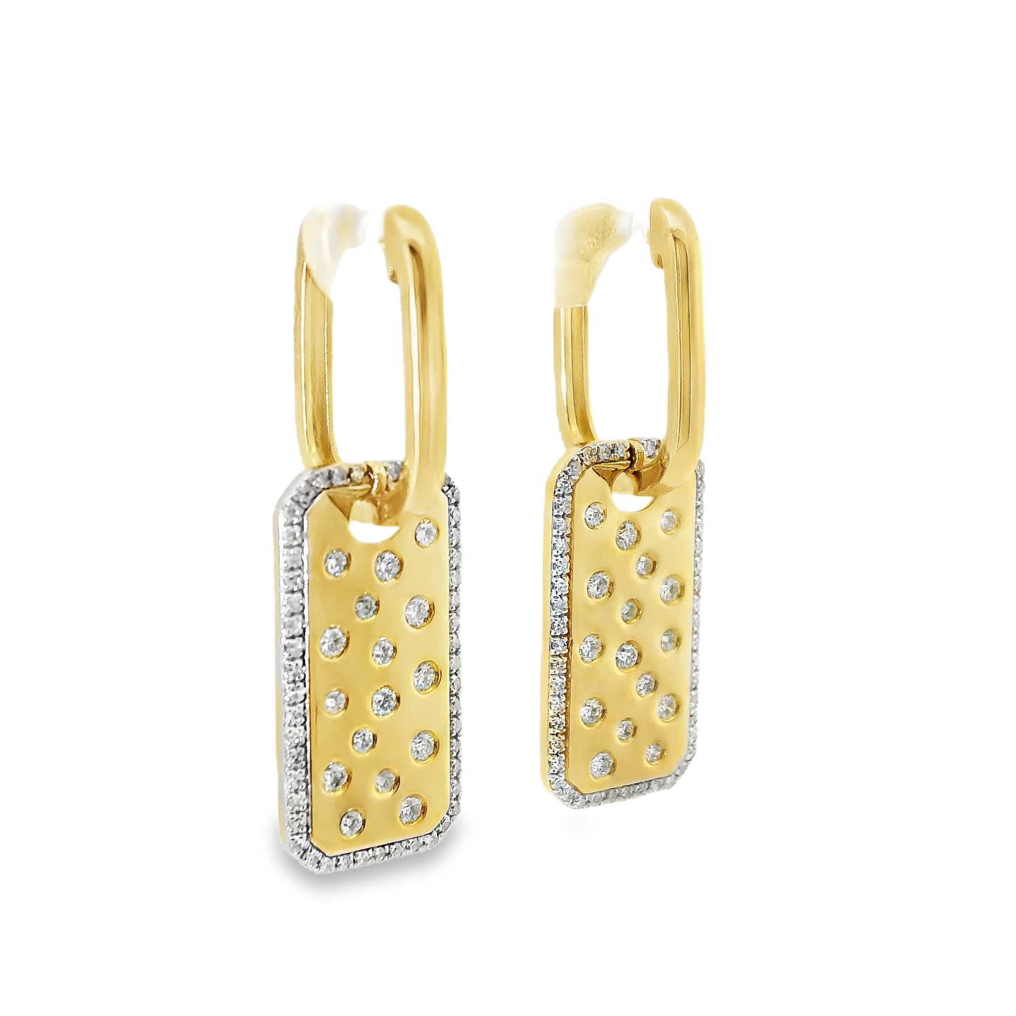 0.58CT Diamond 14k Yellow Gold Earring