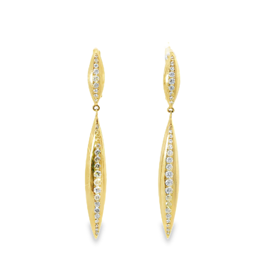 0.53CT Diamond 14k Yellow Gold Earring