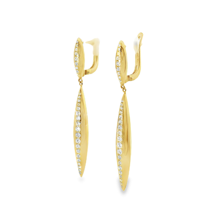 0.53CT Diamond 14k Yellow Gold Earring