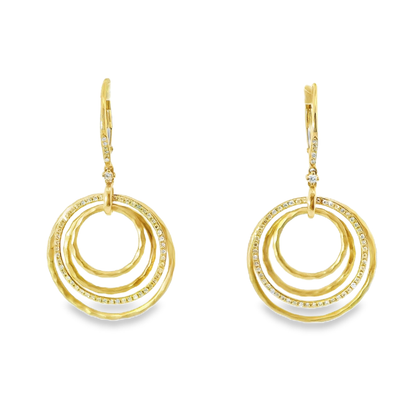 0.47CT Diamond 14k Yellow Gold Earring