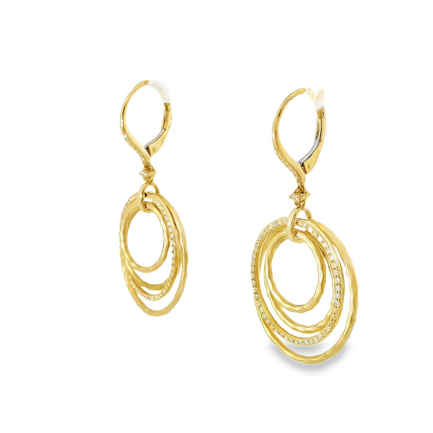 0.47CT Diamond 14k Yellow Gold Earring