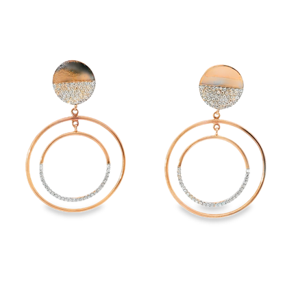 0.52CT Diamond 14k Rose Gold Earring
